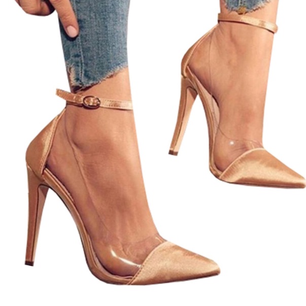 Clear Pointed Toe Stiletto Heels